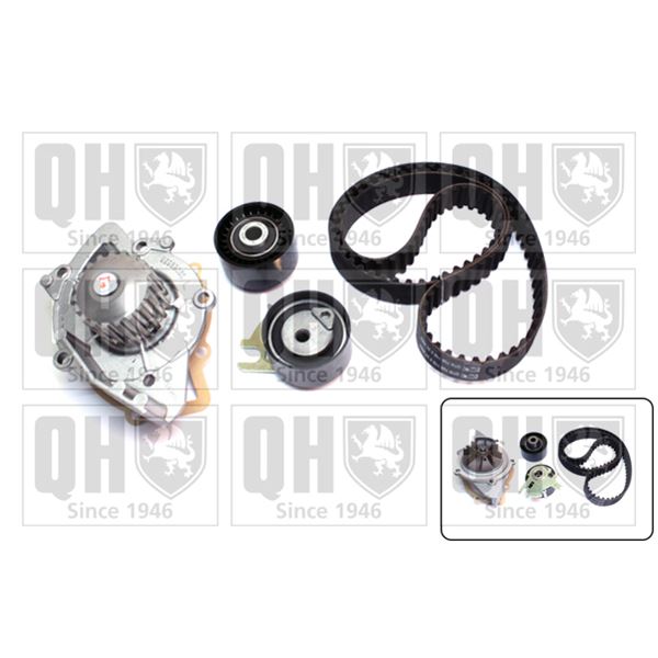 1 kit de distribution + 1 pompe à eau Quinton Hazell QBPK6470