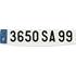 Plaque immatriculation alu confort 520 x 110 mm (ancien système)