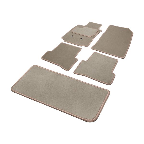 Jeu complet de tapis et tapis de coffre sur mesure qualité Grand Tourisme beige