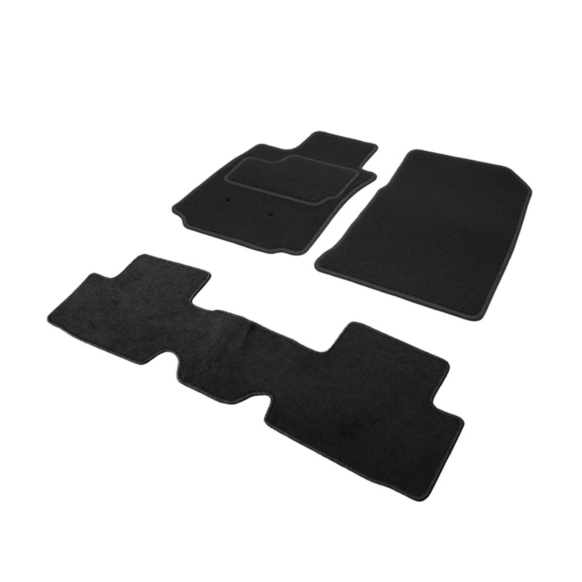 Tapis Avant Et 1er Rang Arrière Sur Mesure Qualité Premium Noir