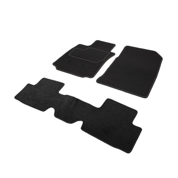 Tapis avant et 1er rang arrière sur mesure qualité PREMIUM noir