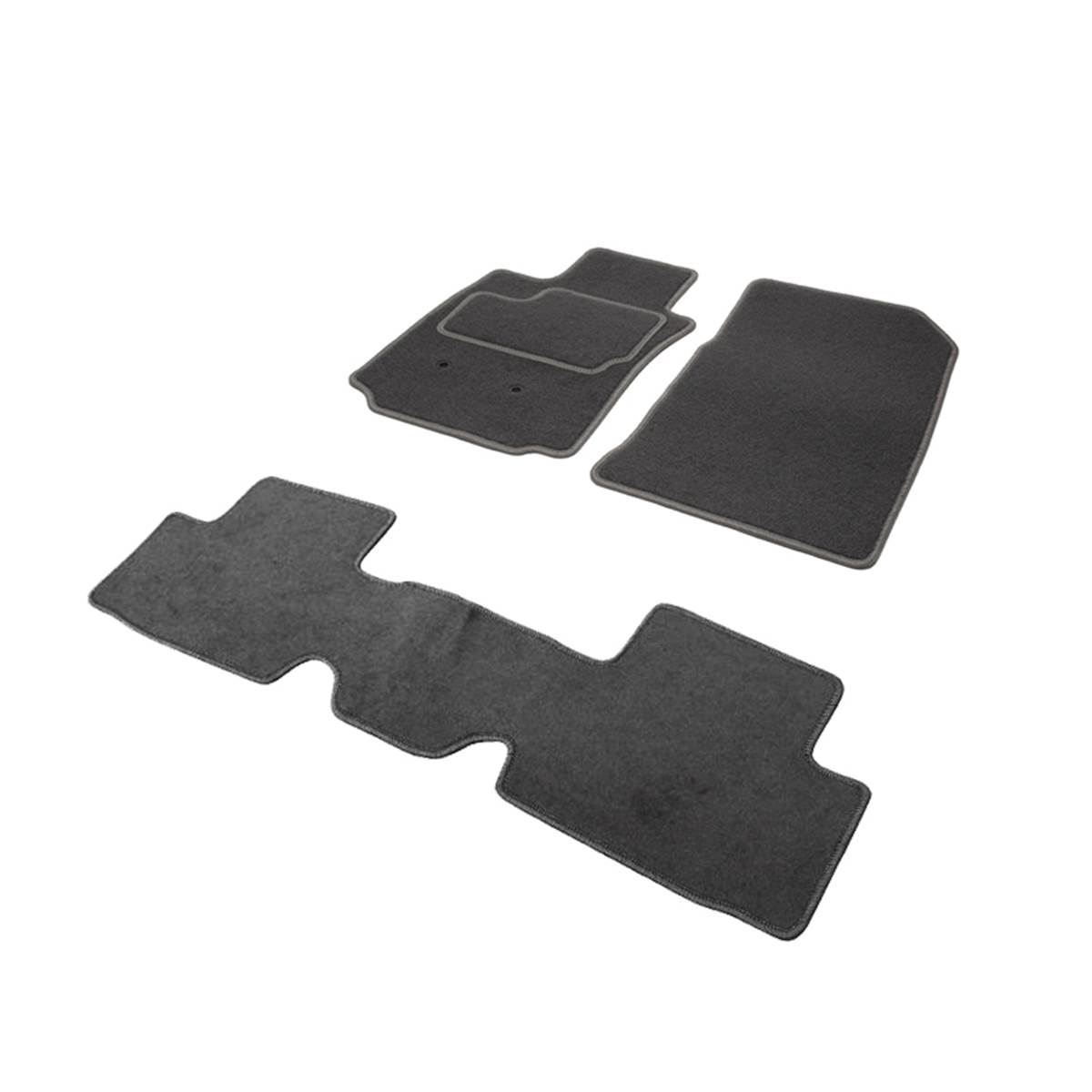 Tapis Avant Et 1er Rang Arrière Sur Mesure Qualité Premium Gris