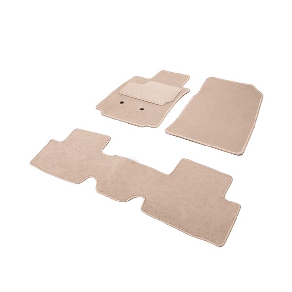 Tapis avant et 1er rang arrière sur mesure qualité PREMIUM beige