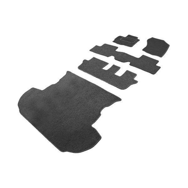 Jeu complet de tapis et tapis de coffre sur mesure qualité qualité PREMIUM gris
