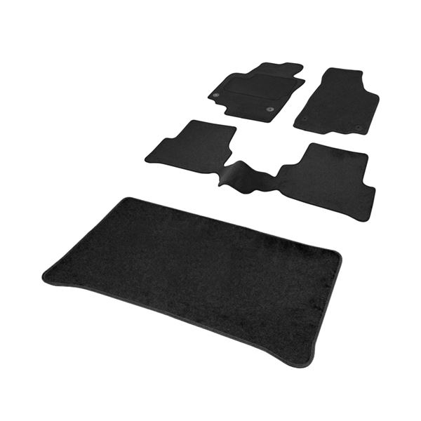 Jeu complet de tapis et tapis de coffre sur mesure qualité ELITE noir