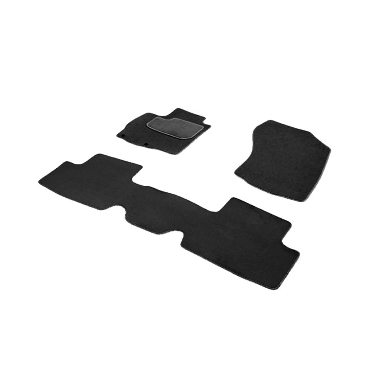Tapis Avant Et 1er Rang Arrière Sur Mesure Qualité Elite Noir