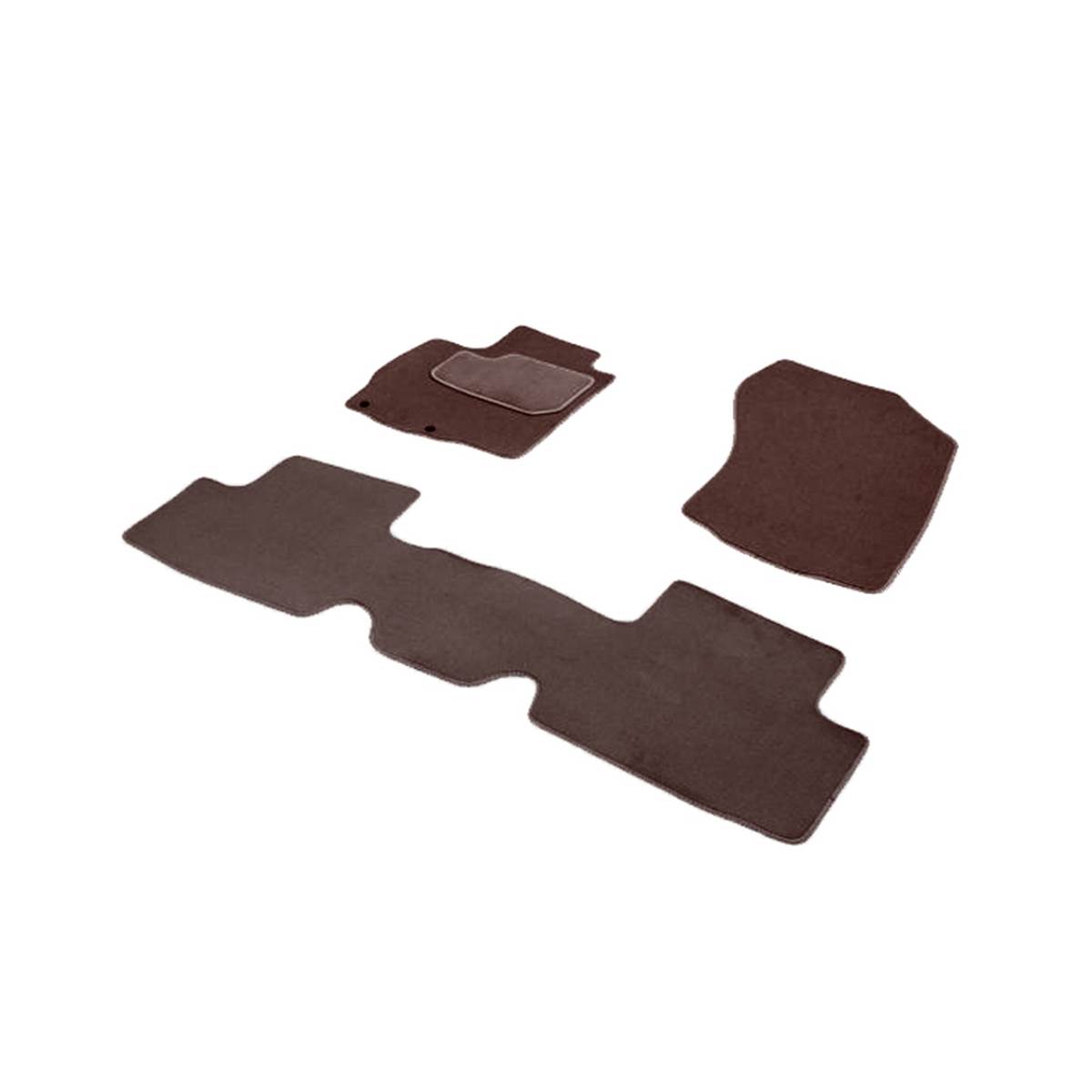 Tapis Avant Et 1er Rang Arrière Sur Mesure Qualité Elite Marron