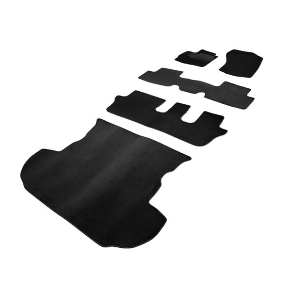 Jeu complet de tapis et tapis de coffre sur mesure qualité ELITE noir