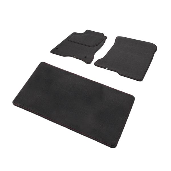 Jeu complet de tapis sur mesure qualité CARAT surpiqures rouges