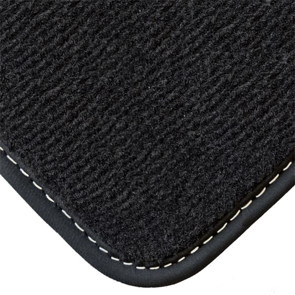 Jeu complet de tapis et tapis de coffre sur mesure qualité CARAT surpiqures grises