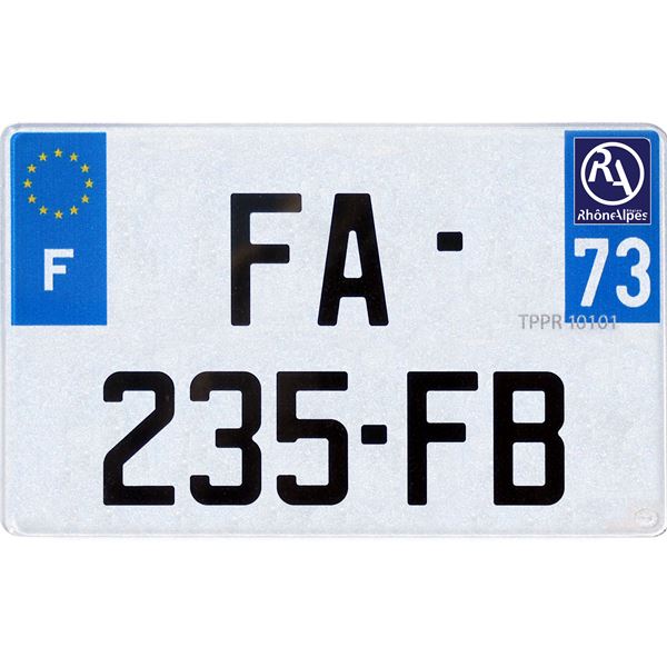 Plaque immatriculation plastique 210 x 130 mm département 82