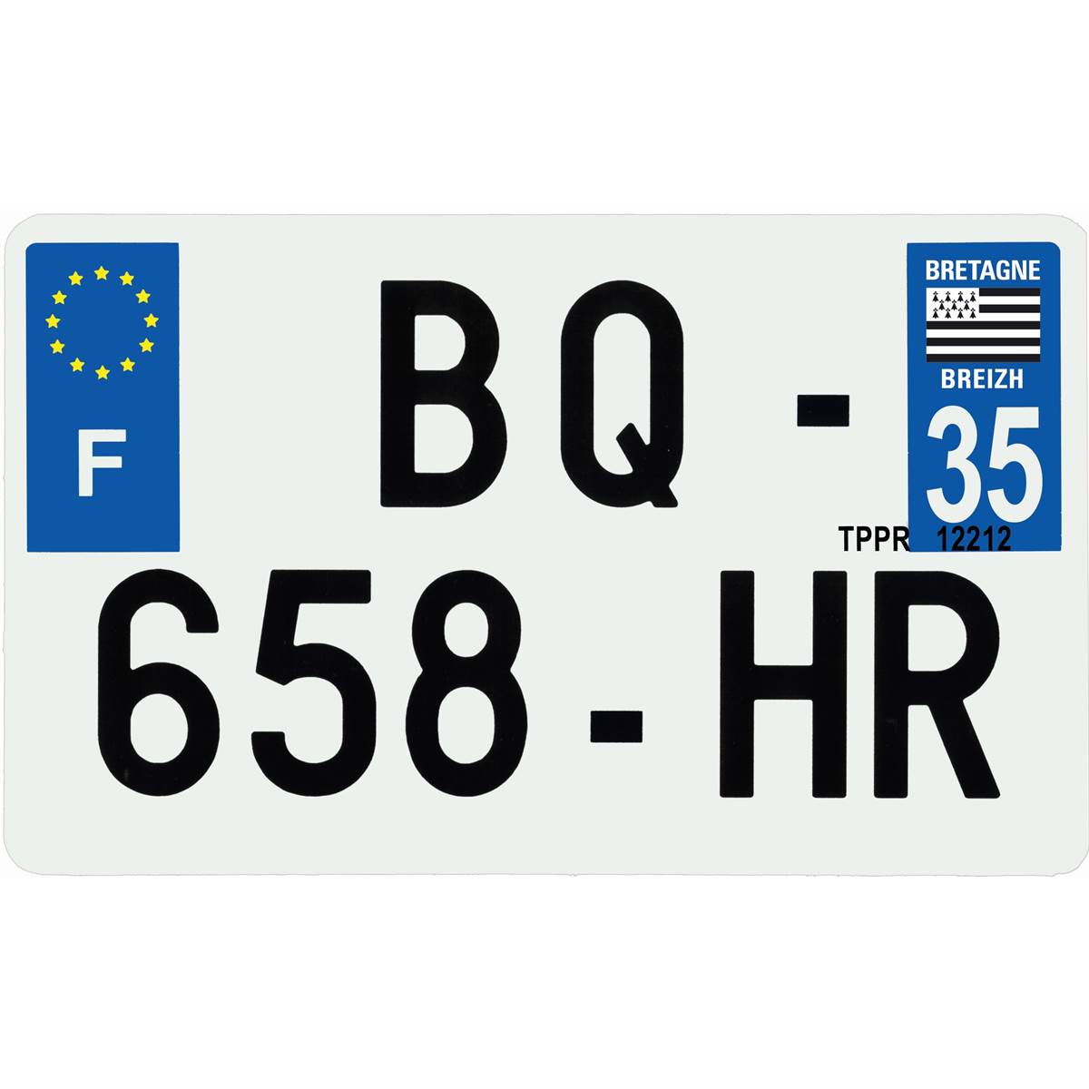 Plaque Immatriculation Hybride 210 X 130 Mm Département 35