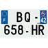 Plaque immatriculation hybride 210 x 130 mm département 42