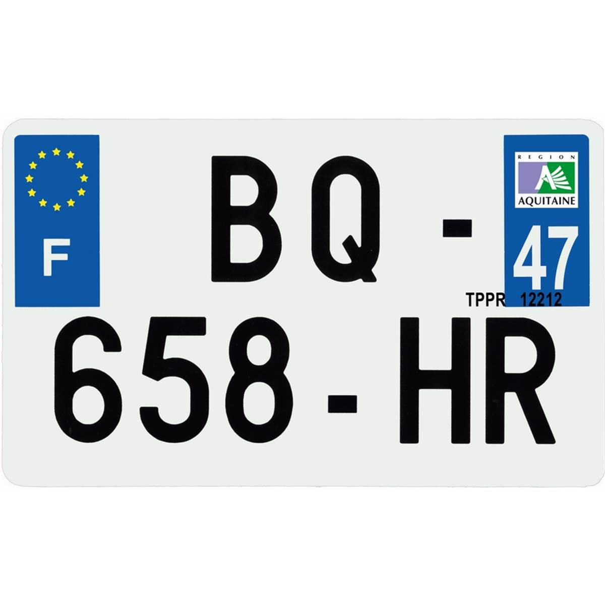Plaque Immatriculation Hybride 210 X 130 Mm Département 47