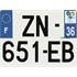 Plaque immatriculation Hybride 275 x 200 mm département 36