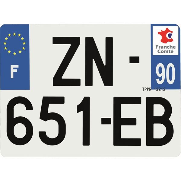 Plaque immatriculation Hybride 275 x 200 mm département 90