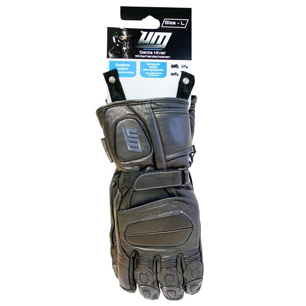 Gants hiver en cuir homologués EPI UM taille L