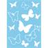 STICKER CARROSSERIE PAPILLONS BLANC CADOX
