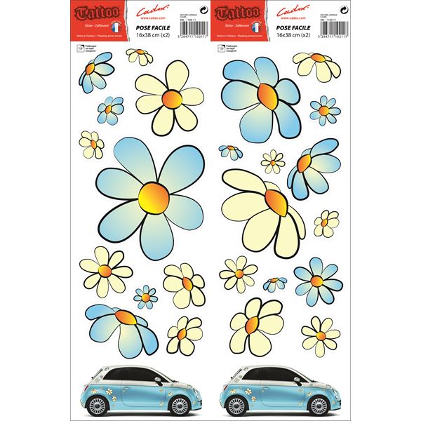 ADHESIF DECORS LATERAUX FLEURS CADOX