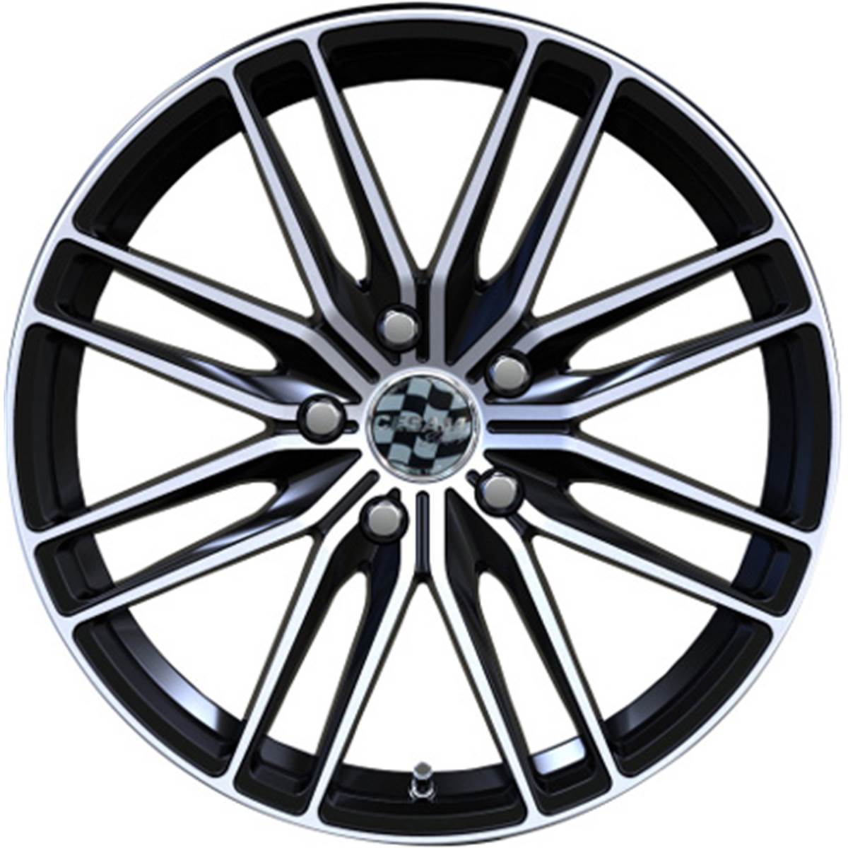 Jante Aluminium Cesam 15 Pouces Black Poli Satine