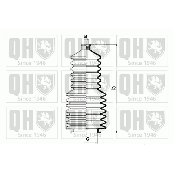 1 soufflet de crémaillère de direction Quinton Hazell QG1029