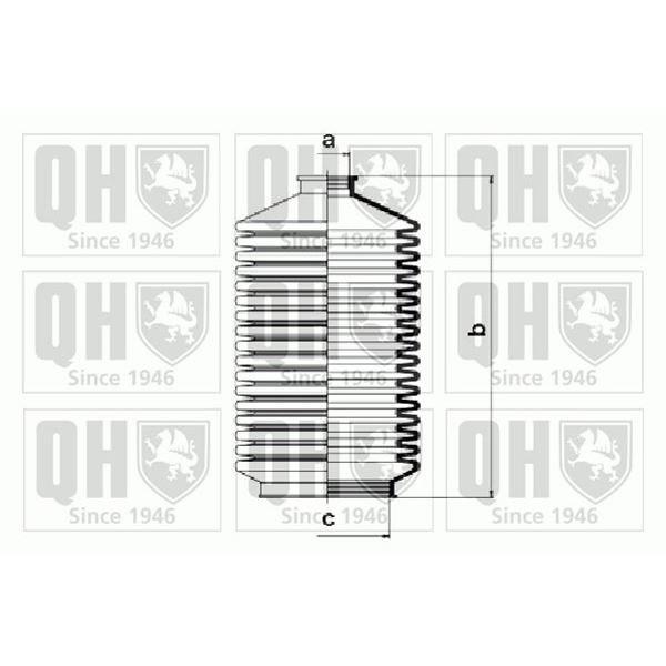1 soufflet de crémaillère de direction Quinton Hazell QG1064