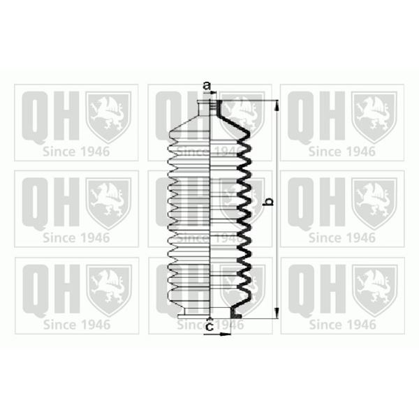 1 soufflet de crémaillère de direction Quinton Hazell QG1071