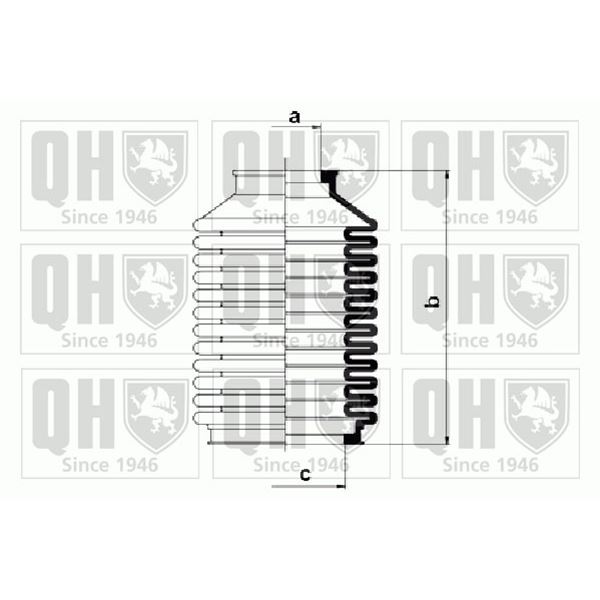 1 soufflet de crémaillère de direction Quinton Hazell QG1083