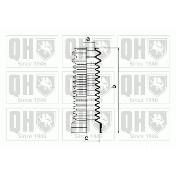 1 soufflet de crémaillère de direction Quinton Hazell QG1135