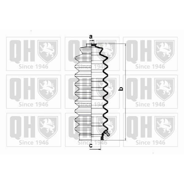 1 soufflet de crémaillère de direction Quinton Hazell QG1208
