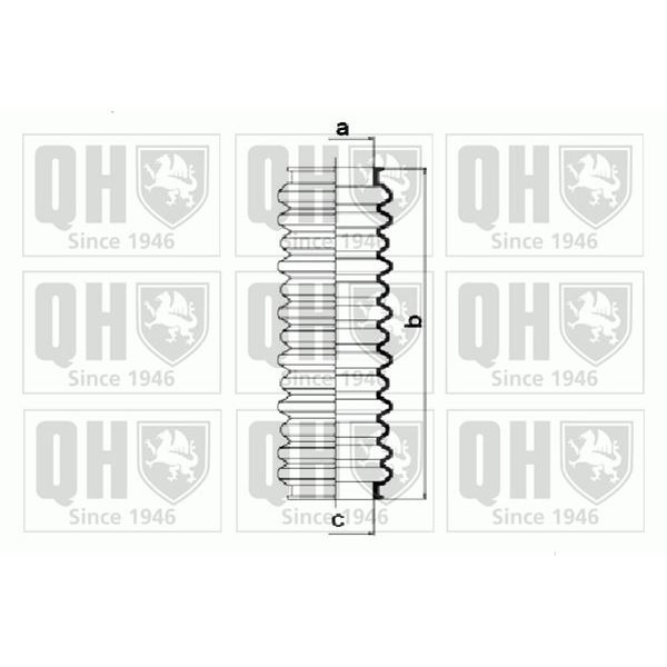 1 soufflet de crémaillère de direction Quinton Hazell QG1322
