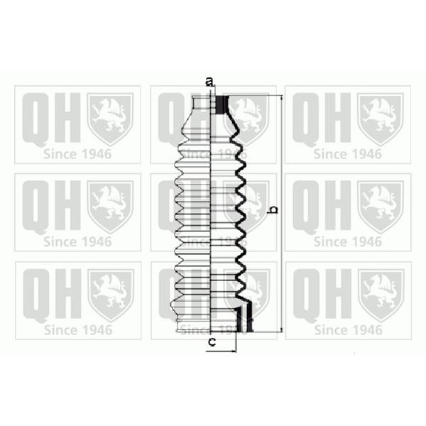 1 soufflet de crémaillère de direction Quinton Hazell QG1336