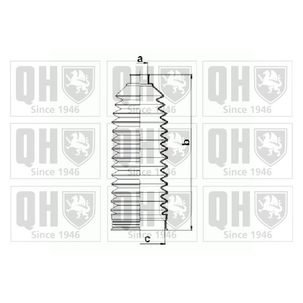 1 soufflet de crémaillère de direction Quinton Hazell QG1489