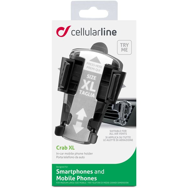Support universel CRAB sur grille d'aération pour téléphone Cellular Line