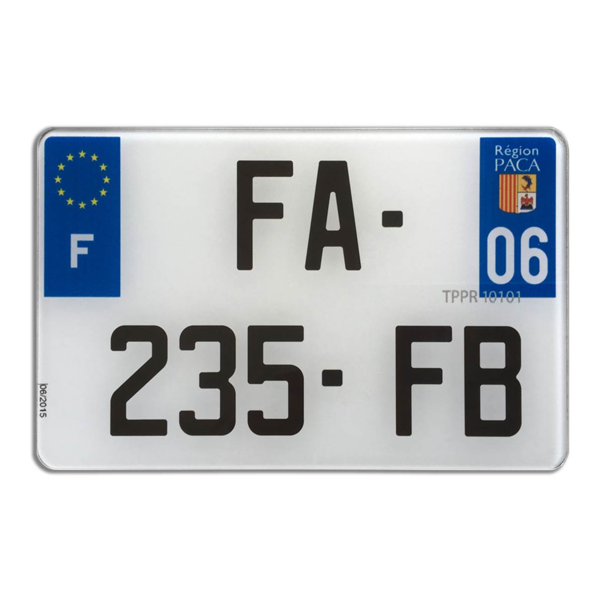 Plaque Immatriculation Plexi 210x130 Mm Département 01