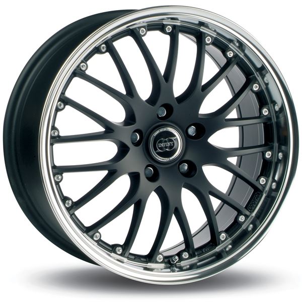 Jante INFINY Phoenix Noir Mat Bord Poli 8x18 4x100ET35