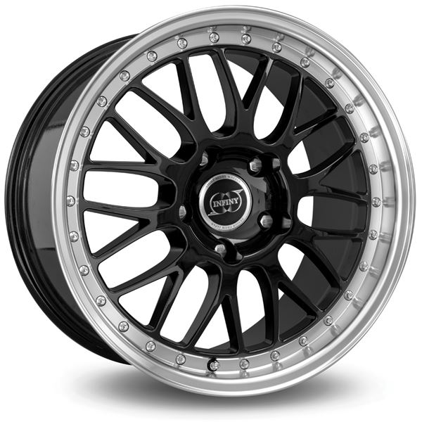 Jante INFINY R1 Light Noir Bord Poli 8x18 5x120ET35