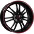 Jante DOTZ Shift Pinstripe Red Noir Brillant / Liseret Rouge 7x17 5x114,3ET48