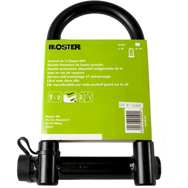 Antivol U homologué SRA 98 x 195 mm Luma