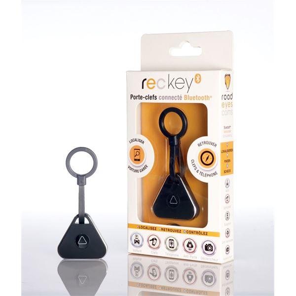 Porte-clés connecté Bluetooth Reckey Noir