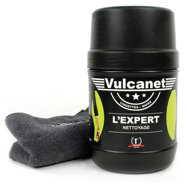 60 Lingettes Vulcanet tout-en-1 format compact pour 2 roues