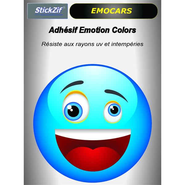 Sticker voiture EMOCARS colors version 2 bleu