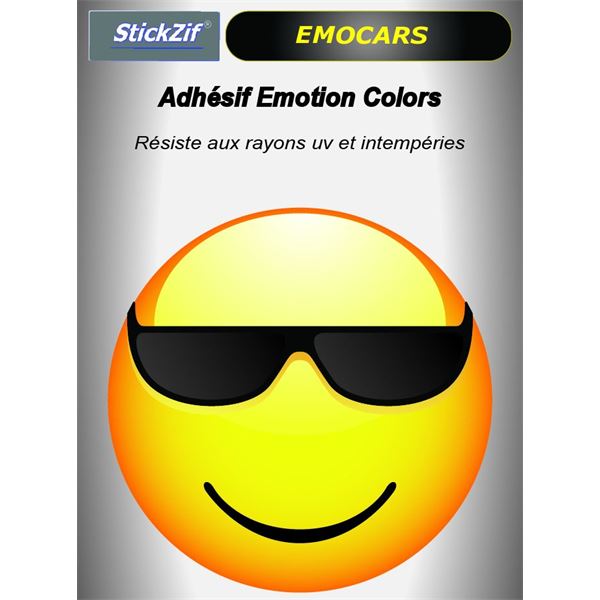 Sticker voiture EMOCARS colors version 4 jaune