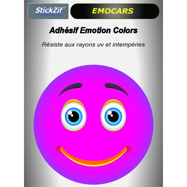 Sticker voiture EMOCARS colors version 6 magenta