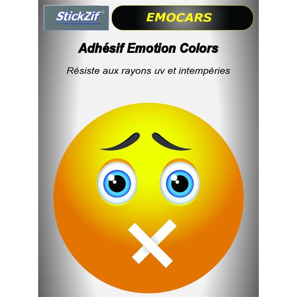 Sticker voiture EMOCARS colors version 7 jaune