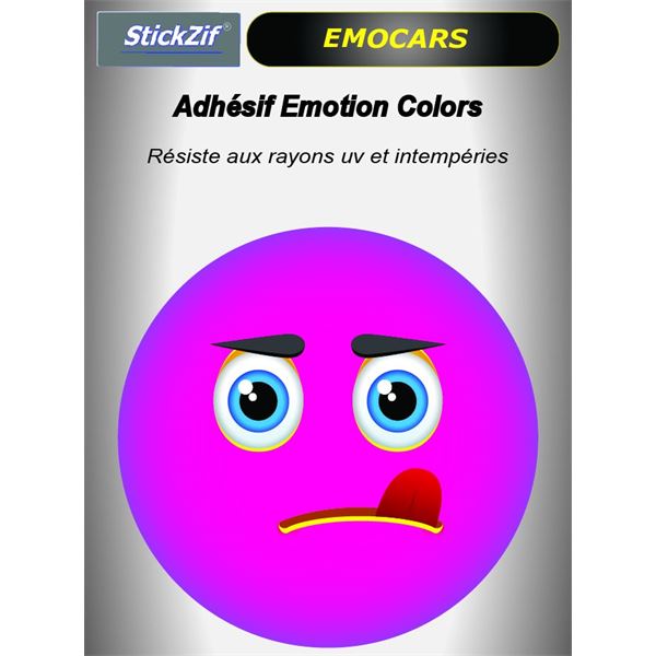 Sticker voiture EMOCARS colors version 8 magenta