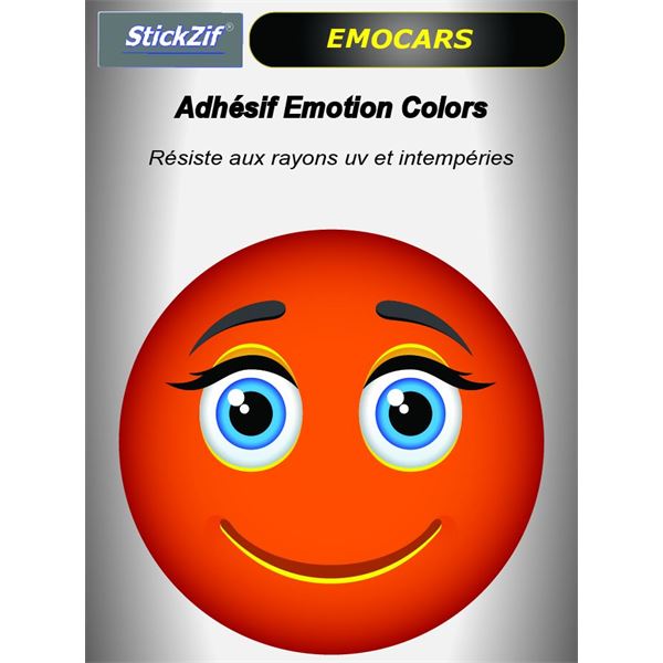 Sticker voiture EMOCARS colors version 9 orange