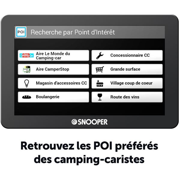 PACK GPS CAMPING CAR CC5400 SNOOPER + Camera de recul Offerte