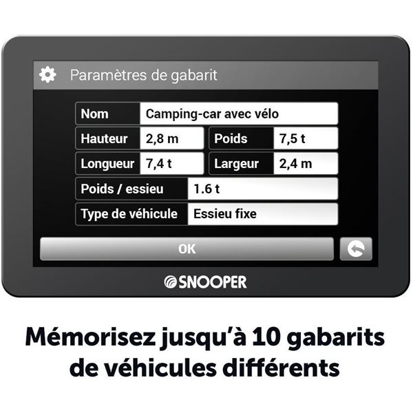 GPS camping car Snooper cc6600