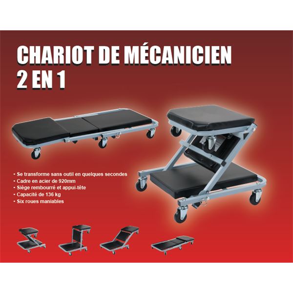 Chariot de mécanicien 2 en 1